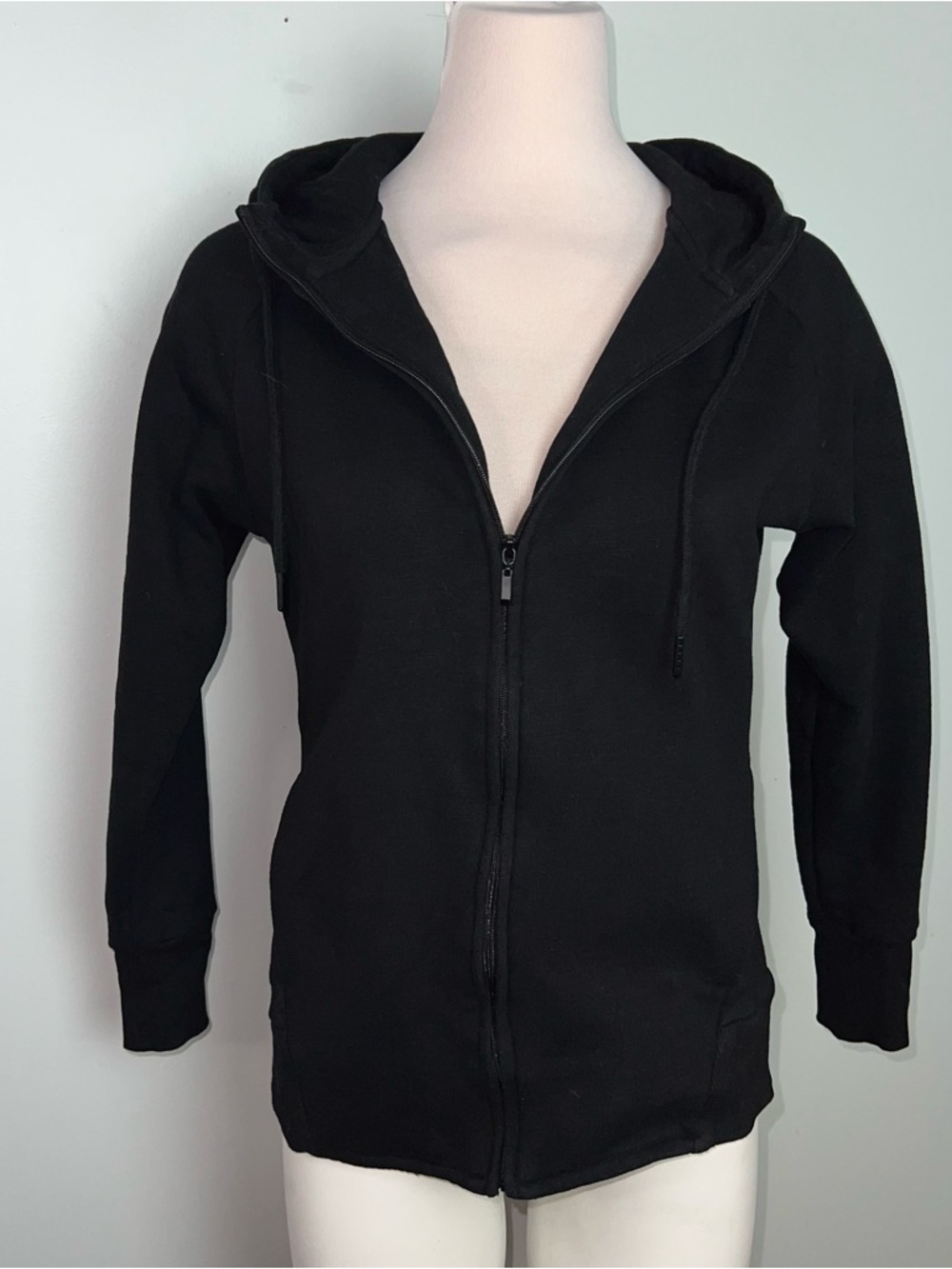 TAVI NOIR Black Zip Up Hoodie Fleece Lined Athletic Lounge Size Small - Picture 8 of 16